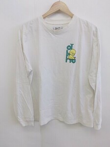 ◇ Dunno ドノウ 長袖 Tシャツ カットソー サイズS ホワイト レディース P