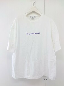 ◇ GIDEAL ジディール 刺繍 半袖 Tシャツ カットソー サイズM ホワイト メンズ P