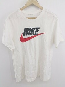 ◇ NIKE ナイキ プリント 半袖 Tシャツ カットソー サイズL オフホワイト メンズ P