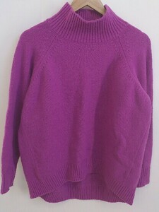 * LOWRYS FARM Lowrys Farm с высоким воротником длинный рукав вязаный свитер размер M лиловый серия женский P