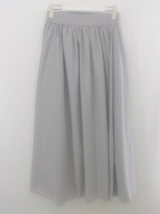 * SLOBE IENA slow b Iena waist rubber long flair skirt size F gray series lady's P