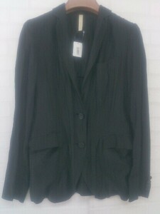 ◇ UNTITLED アンタイトル 薄手 2B 長袖 テーラード ジャケット サイズ2 ブラック レディース P
