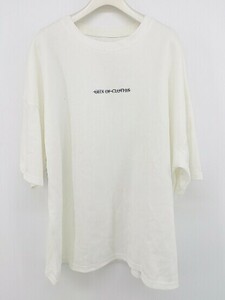 ◇ G.O.C ジーオーシー プリント 七分袖 Tシャツ カットソー サイズL ホワイト系 ブラック マルチ メンズ P