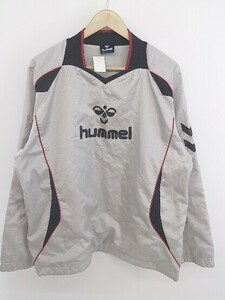 ◇ hummel ヒュンメル スポーツウェア 長袖 プルオーバー カットソー シルバー ブラック レッド メンズ P