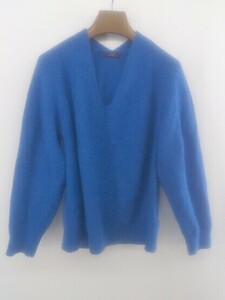 ◇ ITEMS URBAN RESEARCH アーバンリサーチ Vネック 長袖 ニット セーター サイズF ブルー レディース P