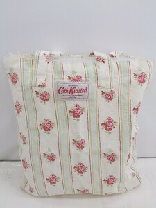 ◇ Cath Kidston キャスキッドソン 花柄 ハンド トート バッグ アイボリー レッド グリーン マルチ レディース P