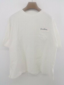 ◇ FREAK'S STORE フリークスストア GREEN ROOM プリント 半袖 Tシャツ カットソー サイズM オフホワイト レディース P