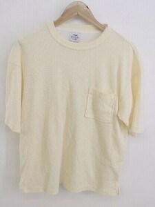 ◇ ◎ coen コーエン ワッフル 半袖 Tシャツ カットソー サイズM アイボリー メンズ P