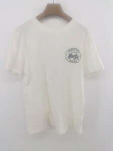 ◇ MOUSSY マウジー ロゴ プリント 半袖 Tシャツ カットソー サイズ F ホワイト ブラック レディース P