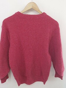 ◇ CHILD WOMAN チャイルドウーマン ウール混 長袖 ニット セーター サイズF レッド ピンク系 レディース P