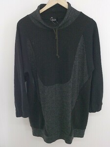 * Ne-net Ne-Net high‐necked long sleeve knitted tunic size 3 black gray series multi lady's P