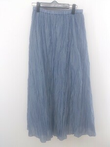 ◇ DOLLY SEAN ドリーシーン ウエストゴム ロング ギャザー スカート サイズ1 ブルー レディース P