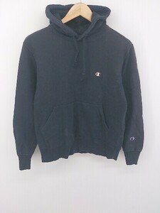 ◇ Champion チャンピオン 長袖 プルオーバー パーカー サイズM ネイビー メンズ E