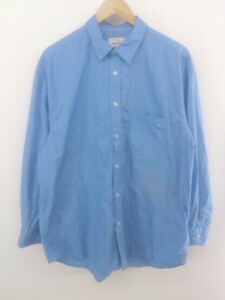 ◇ EMMA CLOTHES エマ クローズ オーバーサイズ 長袖 シャツ サイズM ブルー系 メンズ E
