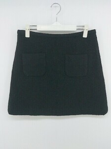 ◇ IENA イエナ ウール混 ミニ 台形 スカート サイズ38 ブラック レディース E