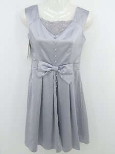 ◇ ◎ PROPORTION BODY DRESSING タグ付 定価 1.6万円 レース リボン 膝丈 ワンピース サイズ3 ラベンダー レディース P