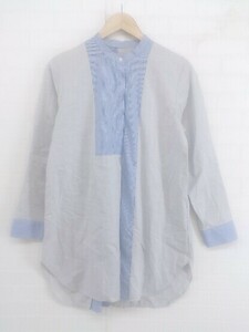 ◇ ◎ COMME CA ISM コムサイズム 長袖 ミニ チュニック ワンピース サイズ9 グレー系 ブルー系 レディース P