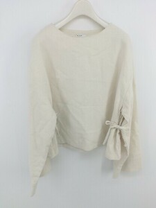 ◇ MERLOT IKYU メルロー イキュウ 長袖 ブラウス カットソー ベージュ レディース E