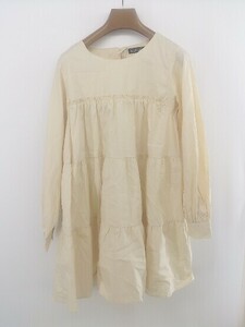 ◇ DAYCLOSET 長袖 ミニ ワンピース サイズM ベージュ レディース E