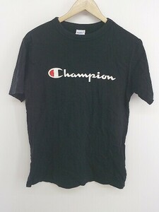 ◇ Champion チャンピオン ロゴ 半袖 Tシャツ カットソー サイズM ブラック ホワイト メンズ E