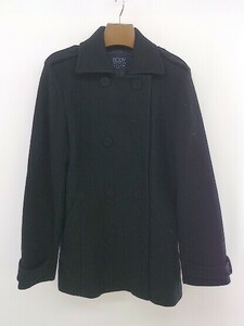 ◇ BODY DRESSING Deluxe ウール混 長袖 P コート サイズS ブラック レディース E