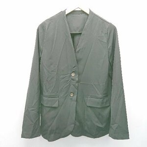◇ patterntorso 羽織もの ノーカラー フロントボタン 前開き 長袖 ジャケット サイズFREE ブラック レディース E