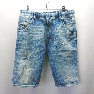 ◇ DIESEL ディーゼル D-KROOSHORT-T ウエストゴム デニムショートパンツ サイズW28 ブルー メンズ E