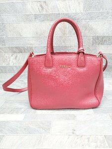 ◇ FURLA フルラ 2WAY ハンドバッグ ショルダーバッグ レッド レディース P