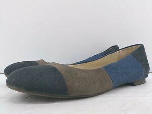 * Oriental Trafficolientaru трафик Flat туфли-лодочки обувь размер 39 темно-синий оттенок коричневого женский E