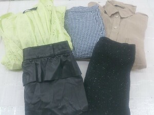 ◇ 《 ZARA ザラ まとめ売り5点セット サイズ混合 シャツ パンツ スカート ワンピース レディース 》 P