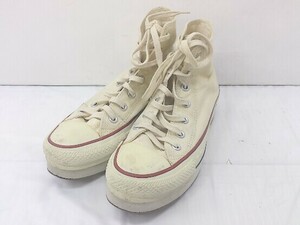 ◇ CONVERSE コンバース ALL STAR オールスター 5C948 HI ハイカットスニーカー サイズ24ｃｍ アイボリー レディース P