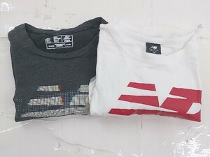 ◇ 《 NEW BALANCE まとめ売り2点セット サイズS＆M ロゴ 半袖 Tシャツ カットソー メンズ 》 E