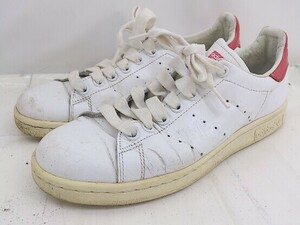 ◇ adidas アディダス STAN SMITH B25363 スニーカー シューズ サイズ24.5cm ホワイト レッド レディース E