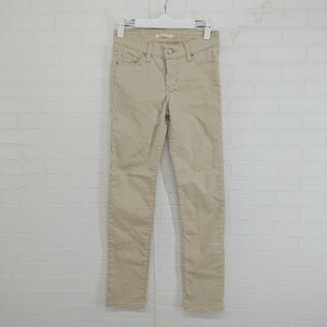 ◇ Levi's リーバイス ストレッチ スキニー パンツ サイズ24 ベージュ レディース P