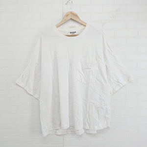 ◇ BASQUE magenta バスクマゼンタ 胸ポケット 半袖 Tシャツ カットソー サイズF オフホワイト系 メンズ E