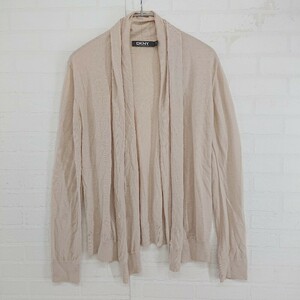 * DKNY Donna Karan New York wool long sleeve knitted cardigan size P beige group lady's E