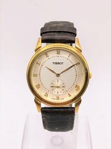 蘇さ(KuY1183) 1円スタート！腕時計　TISSOT　ティソ　A280　クオーツ　稼動　文字盤破損あり　中古品　60サイズ