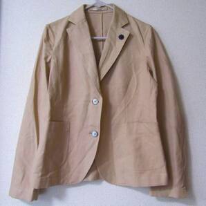 美品 ラルディーニ LARDINI 綿・麻素材 カジュアルなジャケット 40