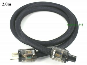 # most low none # abroad work ( original work ) imported goods #FURUTECH( furutech ) high purity copper 5N line material +AUDIO GRADE plug use power supply cable 2.0m# black color # used beautiful goods #