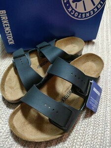 新品 BIRKENSTOCK ビルケンシュトック ARIZONA アリゾナ 26.5cm 41 黒 ブラック サンダル 正規品 レギュラーフィット レザー ドイツ製