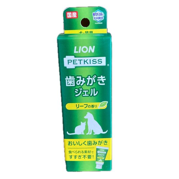 新品 PETKISS 歯みがき ジェル リーフの香り 40g