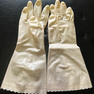  rubber gloves * beer gloves used light pink reverse side wool attaching 
