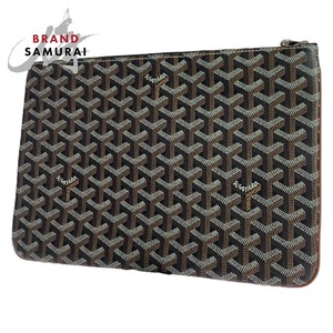 新品未使用 GOYARD ゴヤール セナMM ブラウン 茶 PVC クラッチバッグ セカンドバッグ メンズ 406071 新品