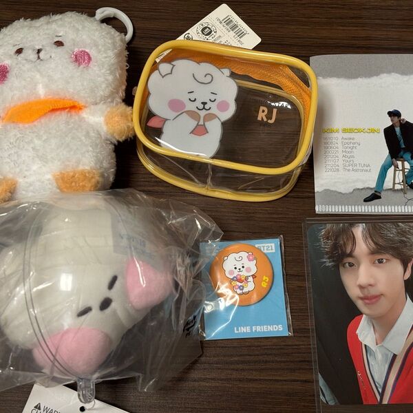 ジンくんグッズセット BTS JIN RJ ストレスボール ポーチ トレカ