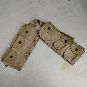 【米軍】BAR　ベルト　マガジンポーチ　中古　放出品　WWⅡ　アメリカ軍　機関銃