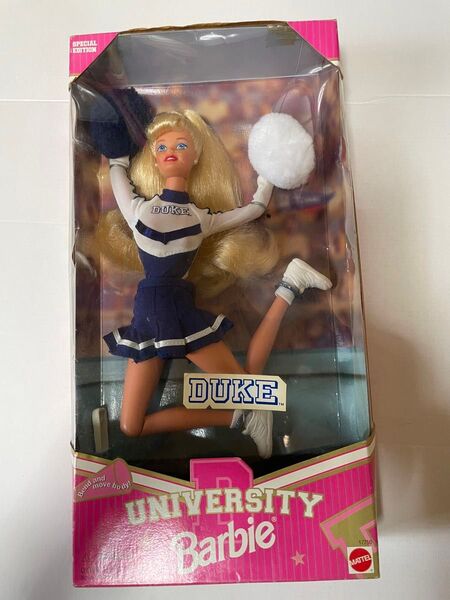 1996年 UniversityBarbie ユニバーシティバービー チアガール フィギュア 人形 ビンテージ