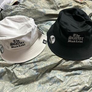  new goods super-discount! starter Black Label bucket hat 2 kind set free size regular price 7920 jpy postage all country 500 jpy black white 