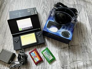■訳あり処分品■ Nintendo DS Lite ブラック 任天堂 ゲーム機 本体 ジャンク セット 充電器 ソフト ポケモンエメラルド ツインビー R4