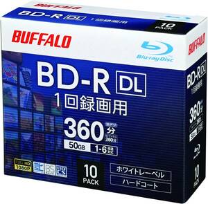 【限定】 バッファロー ブルーレイディスク BD-R DL 1回録画用 50GB 10枚 ケース 片面2層 1-6倍速 【 ディ