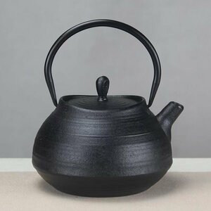 希少新品！茶壺 手彫り鉄壺 鉄やかん 鉄分補給 茶道具 1.2L